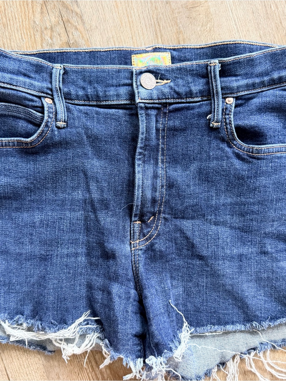 MOTHER Blue Denim Jean Shorts - Picture 3 of 3